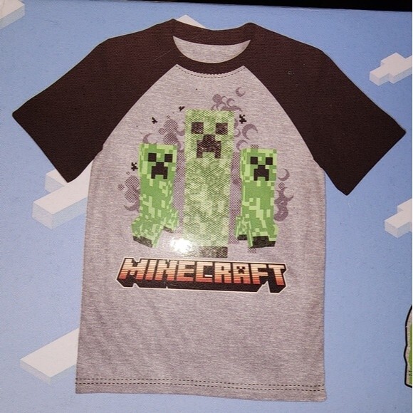 Minecraft Flip Sequin Boys 2 Piece Short Set Size 5/6 - Picture 8 of 12